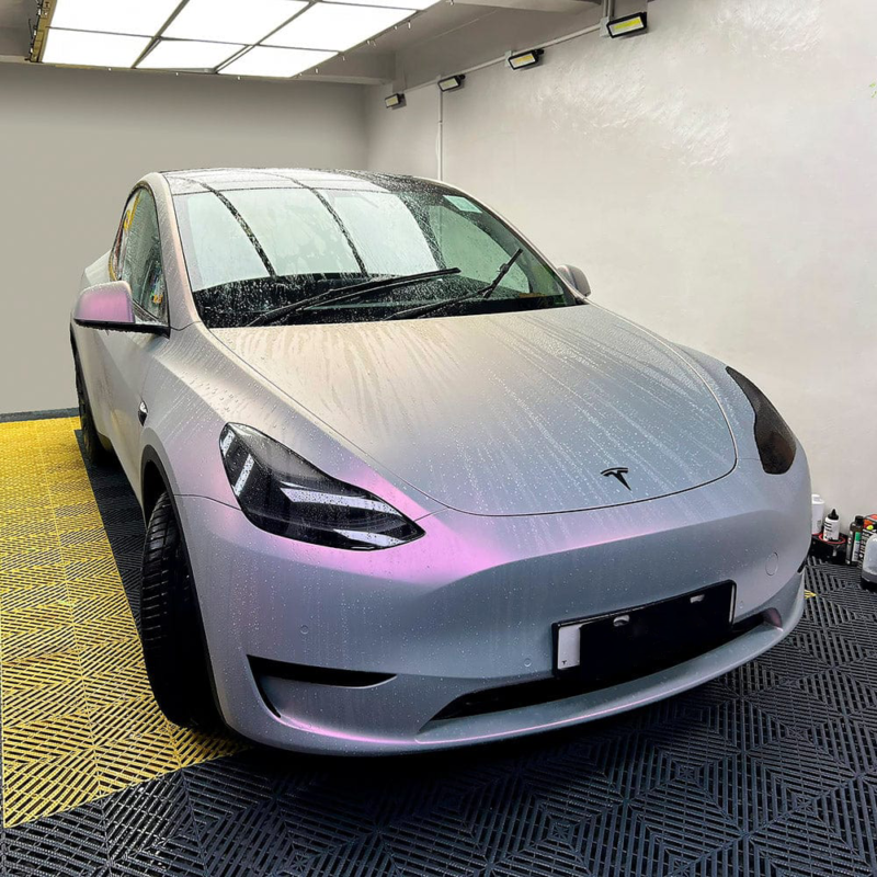Silver Sunset Matte (DS03M) Vinyl Wrap - 图片 2