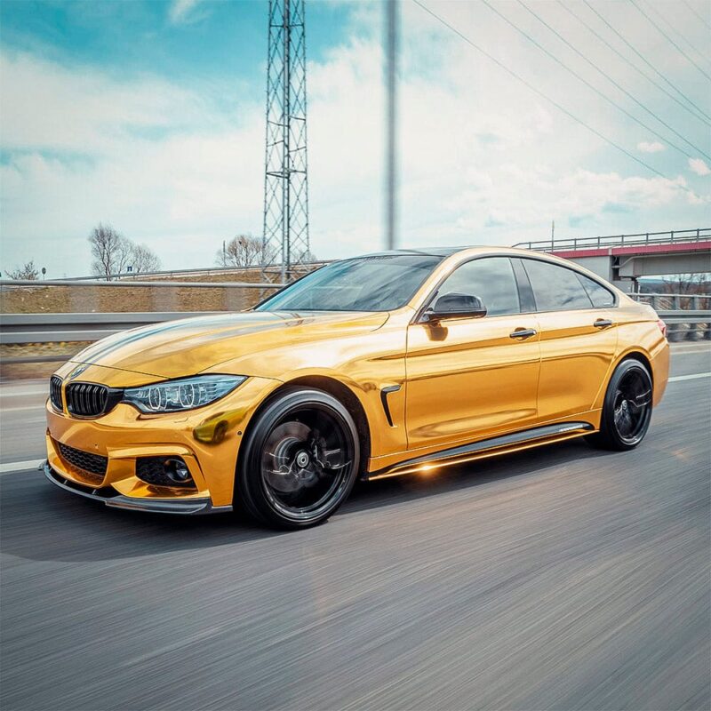 Yellow Gold Chrome (CHM02-HD) Vinyl Wrap - 图片 2
